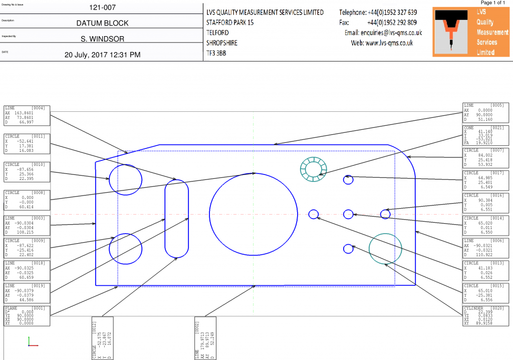 Component Measurement Report - Contact Measurement